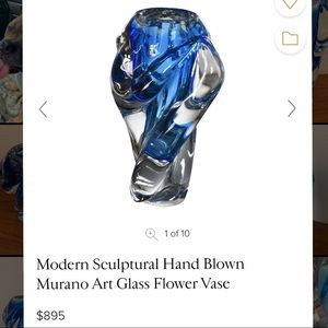 Murano Art Glass flower Vase